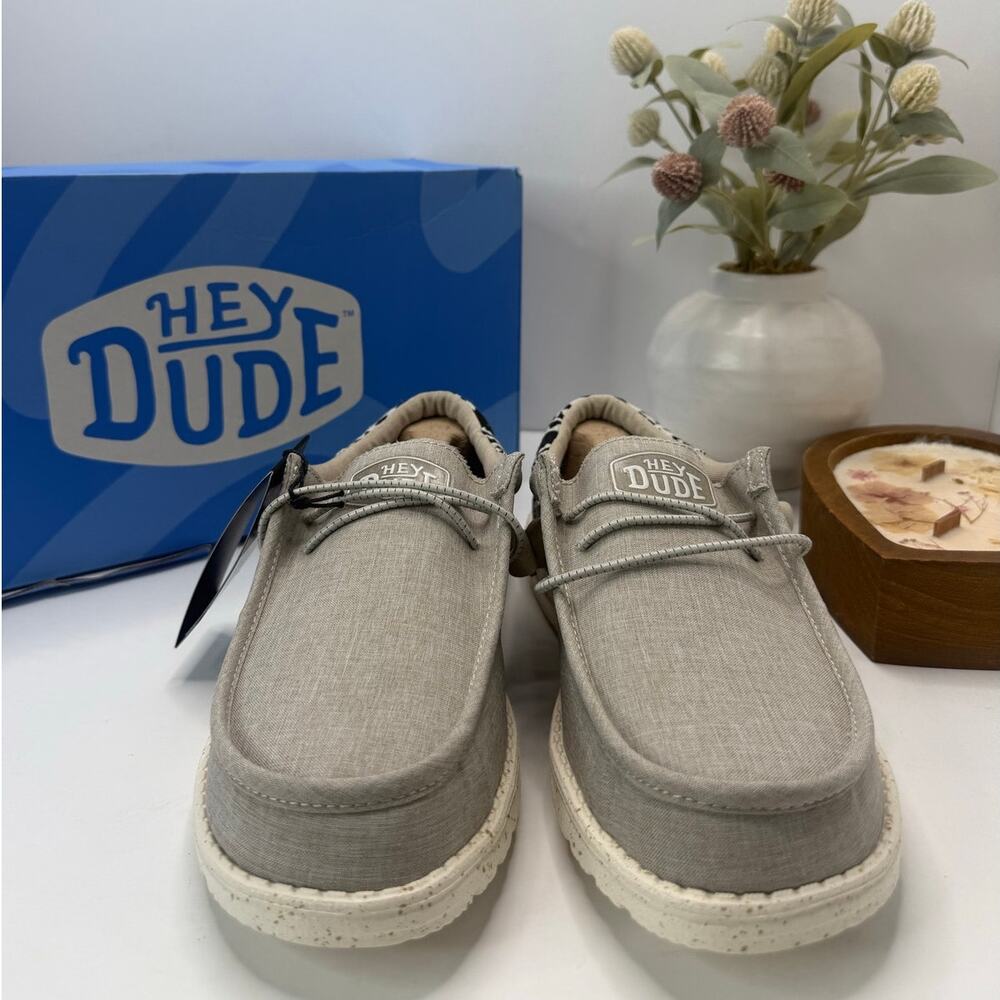 New Hey Dude Wally Funk Jacquard Slip-On Casual Loafers Gray Men's 8 NWB - Picture 2 of 10